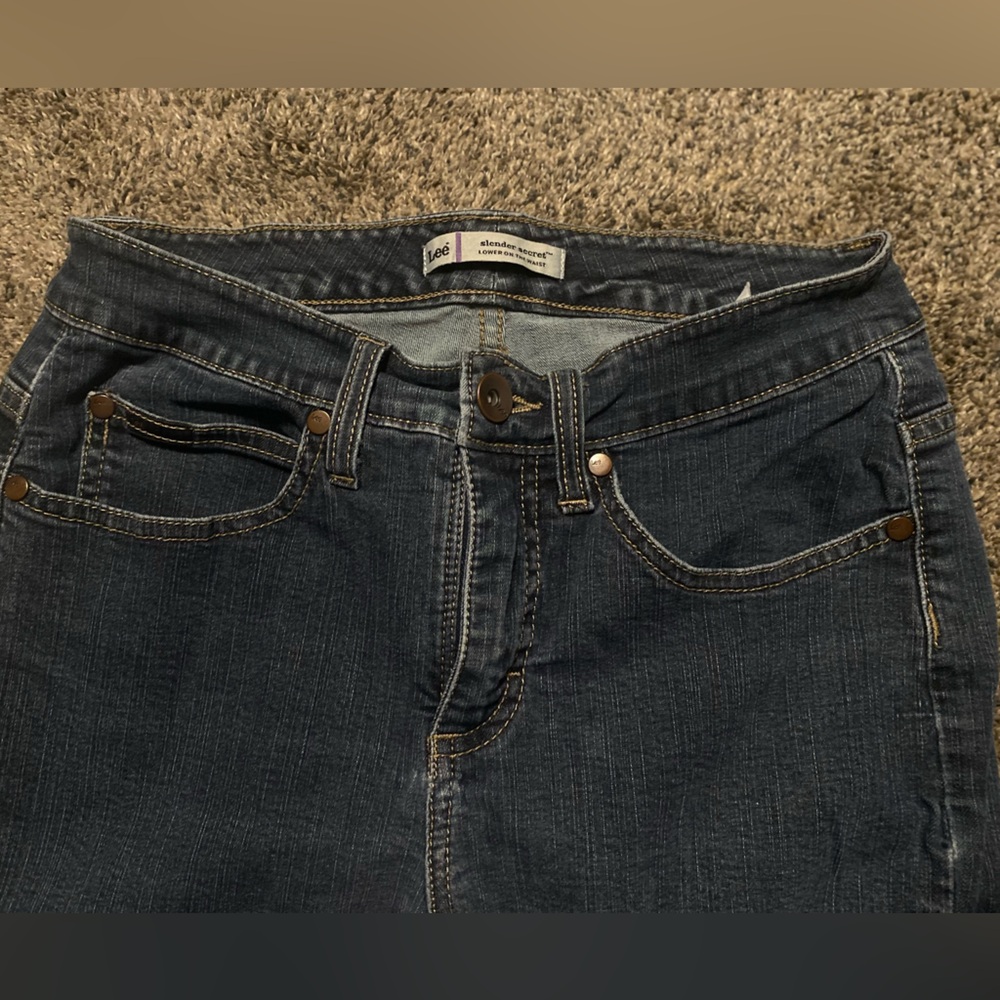 Lee Blue Flare Wide Leg Jeans Classic Denim